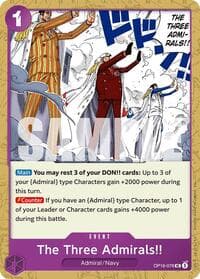 The Three Admirals!! - The Time of Battle - One Piece Card Game card