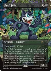 Feral Felix  - Barrowgoyf - Secret Lair Drop Series - Magic: The Gathering card
