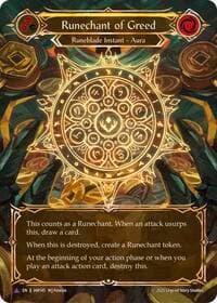 Runechant of Greed (Yellow)(Marvel) - Omens of the Third Age - Flesh and Blood TCG card