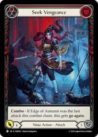 Seek Vengeance (Red) - GEM Pack 5 - Flesh and Blood TCG card