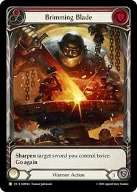 Brimming Blade (Red) - GEM Pack 5 - Flesh and Blood TCG card
