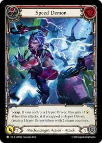 Speed Demon (Red) - GEM Pack 5 - Flesh and Blood TCG card