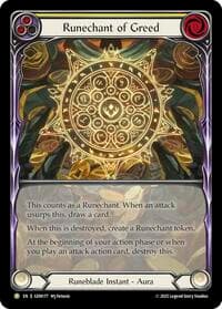 Runechant of Greed (Yellow) - GEM Pack 5 - Flesh and Blood TCG card