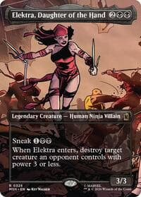 Elektra, Daughter of the Hand (Borderless) (0326) - Marvel Super Heroes - Magic: The Gathering card