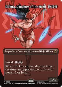 Elektra, Daughter of the Hand (Borderless) (0366) - Marvel Super Heroes - Magic: The Gathering card