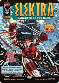 Elektra, Daughter of the Hand (Borderless) (0395) - Marvel Super Heroes - Magic: The Gathering card