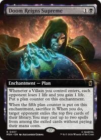 Doom Reigns Supreme (Extended Art) - Marvel Super Heroes - Magic: The Gathering card