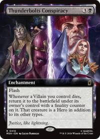 Thunderbolts Conspiracy (Extended Art) - Marvel Super Heroes - Magic: The Gathering card