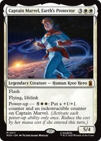 Captain Marvel, Earth's Protector - Marvel Super Heroes - Magic: The Gathering card