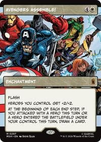 Avengers Assemble! (Borderless) (0297) - Marvel Super Heroes - Magic: The Gathering card