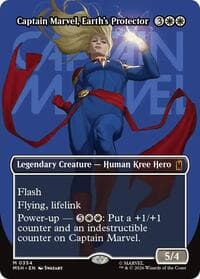 Captain Marvel, Earth's Protector (Borderless) (0354) - Marvel Super Heroes - Magic: The Gathering card