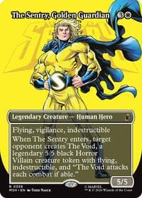 The Sentry, Golden Guardian (Borderless) - Marvel Super Heroes - Magic: The Gathering card