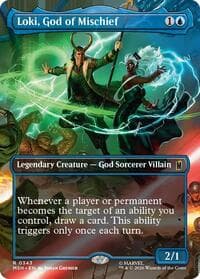 Loki, God of Mischief (Borderless) - Marvel Super Heroes - Magic: The Gathering card