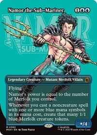 Namor the Sub-Mariner (Borderless) (0362) - Marvel Super Heroes - Magic: The Gathering card