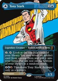 Tony Stark (Borderless) (0392) - Marvel Super Heroes - Magic: The Gathering card