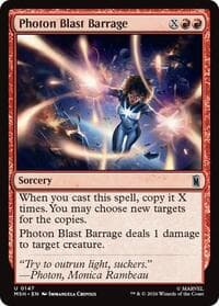 Photon Blast Barrage - Marvel Super Heroes - Magic: The Gathering card