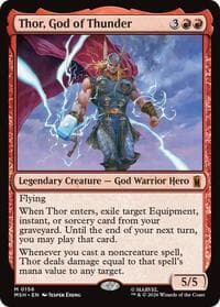 Thor, God of Thunder - Marvel Super Heroes - Magic: The Gathering card