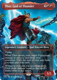Thor, God of Thunder (Borderless) (0338) - Marvel Super Heroes - Magic: The Gathering card