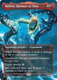 Mjolnir, Hammer of Thor (Borderless) (0339) - Marvel Super Heroes - Magic: The Gathering card