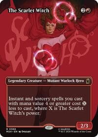 The Scarlet Witch (Borderless) - Marvel Super Heroes - Magic: The Gathering card
