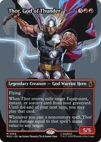 Thor, God of Thunder (Borderless) (0369) - Marvel Super Heroes - Magic: The Gathering card