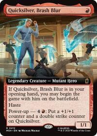 Quicksilver, Brash Blur (Extended Art) - Marvel Super Heroes - Magic: The Gathering card