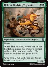 Hellcat, Undying Vigilante - Marvel Super Heroes - Magic: The Gathering card