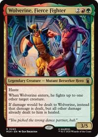 Wolverine, Fierce Fighter - Marvel Super Heroes - Magic: The Gathering card