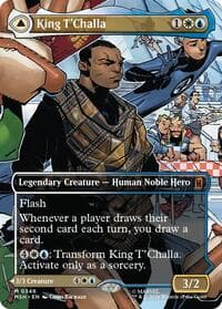 King T'Challa (Borderless) (0346) - Marvel Super Heroes - Magic: The Gathering card