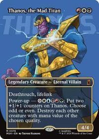 Thanos, the Mad Titan (Borderless) (0376) - Marvel Super Heroes - Magic: The Gathering card