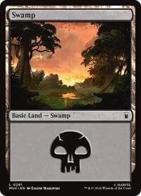Swamp (0291) - Marvel Super Heroes - Magic: The Gathering card
