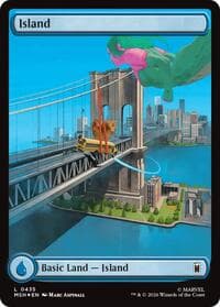 Island (0435) (Surge Foil) - Marvel Super Heroes - Magic: The Gathering card