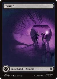 Swamp (0437) (Surge Foil) - Marvel Super Heroes - Magic: The Gathering card