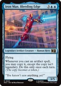 Iron Man, Bleeding Edge - Commander: Marvel Super Heroes - Magic: The Gathering card