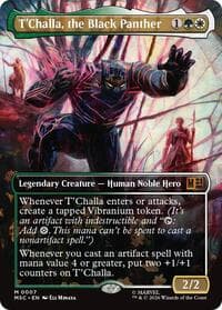 T'Challa, the Black Panther (Borderless) - Commander: Marvel Super Heroes - Magic: The Gathering card