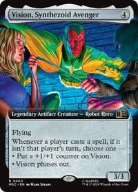 Vision, Synthezoid Avenger (Extended Art) - Commander: Marvel Super Heroes - Magic: The Gathering card