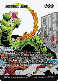 Concerted Effort (Borderless) - Marvel Universe Eternal-Legal - Magic: The Gathering card