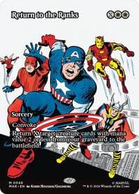 Return to the Ranks (Borderless) - Marvel Universe Eternal-Legal - Magic: The Gathering card