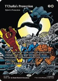 T'Challa's Protection - Teferi's Protection (Borderless) - Marvel Universe Eternal-Legal - Magic: The Gathering card