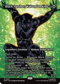 Black Panther, Wakandan King (Borderless) - Marvel Universe Eternal-Legal - Magic: The Gathering card