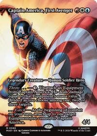 Captain America, First Avenger (Borderless) - Marvel Universe Eternal-Legal - Magic: The Gathering card