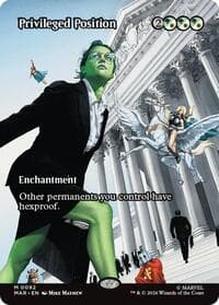 Privileged Position (Borderless) - Marvel Universe Eternal-Legal - Magic: The Gathering card