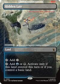 Hidden Lair (Borderless) - Marvel Super Heroes - Magic: The Gathering card
