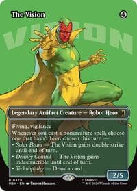 The Vision (Borderless) - Marvel Super Heroes - Magic: The Gathering card