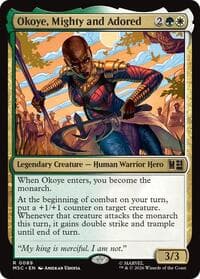 Okoye, Mighty and Adored (Surge Foil) - Commander: Marvel Super Heroes - Magic: The Gathering card