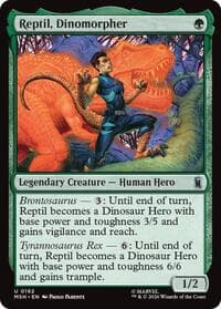 Reptil, Dinomorpher - Marvel Super Heroes - Magic: The Gathering card