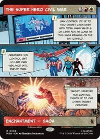 The Super Hero Civil War (Borderless) - Marvel Super Heroes - Magic: The Gathering card