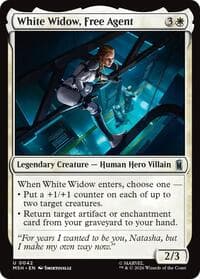 White Widow, Free Agent - Marvel Super Heroes - Magic: The Gathering card