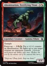 Abomination, Terrifying Titan - Marvel Super Heroes - Magic: The Gathering card