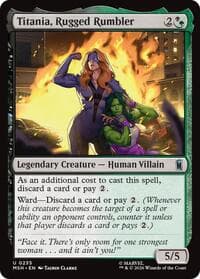 Titania, Rugged Rumbler - Marvel Super Heroes - Magic: The Gathering card